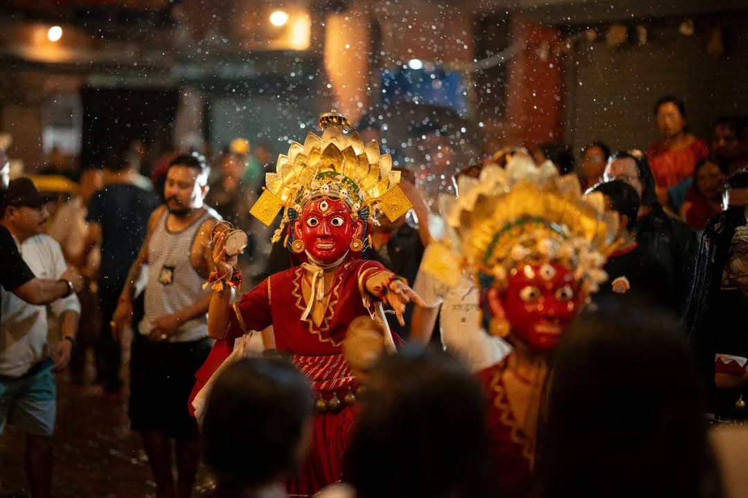 Biska Jatra festival atmosphere in Madhyapur Thimi for the live contest hero.