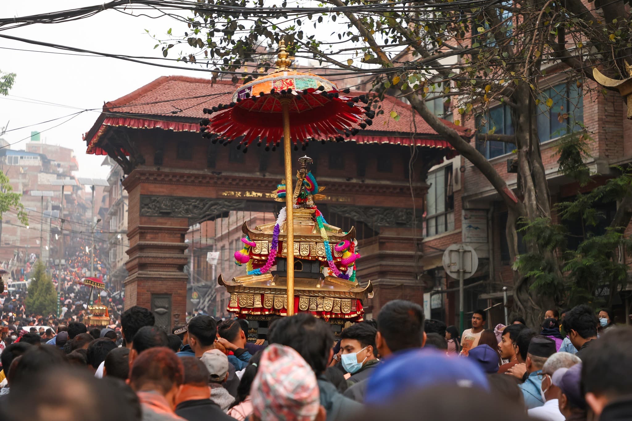 Landscape Nayathimi Chariot Crowd Closeup