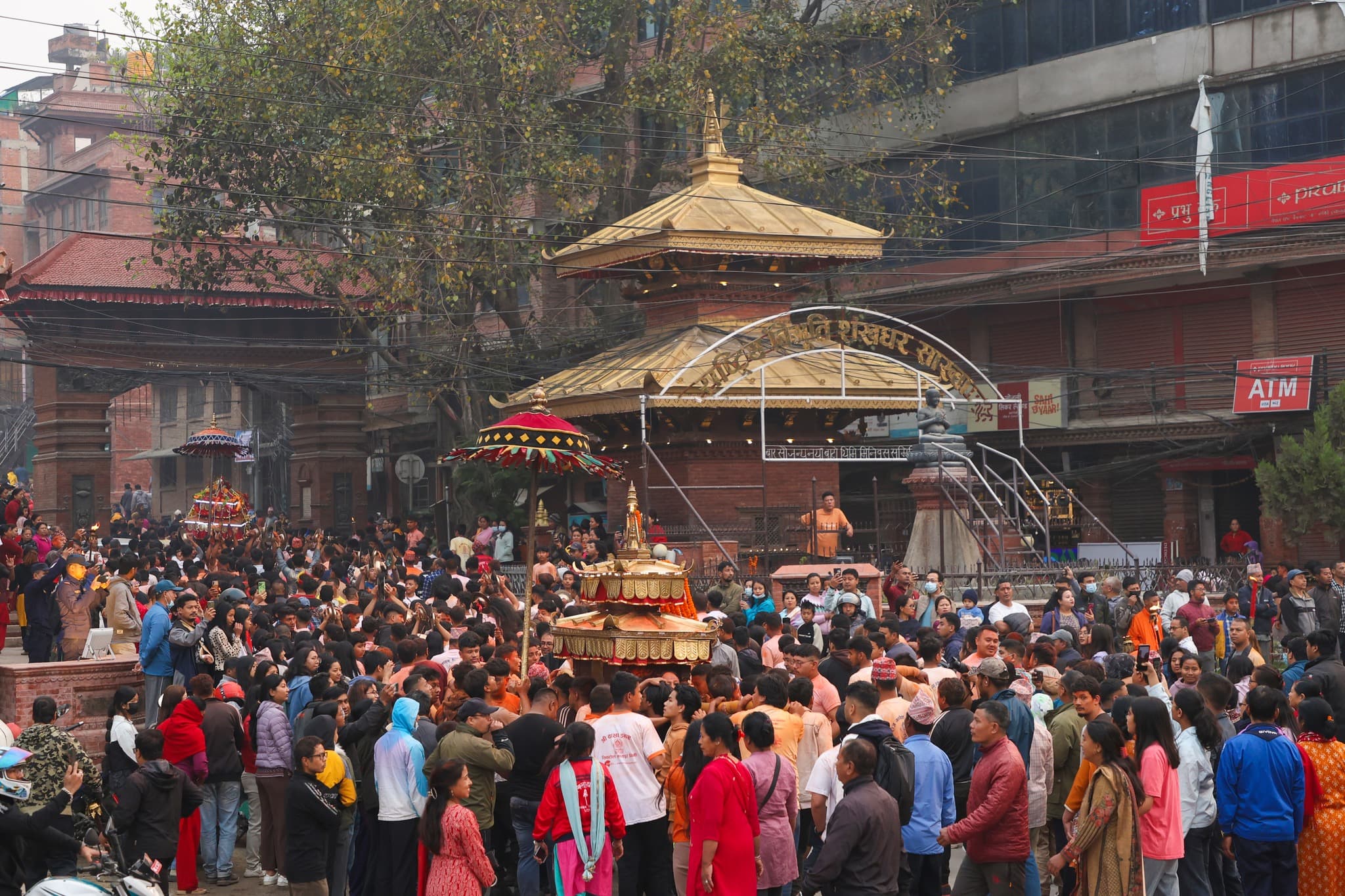 Landscape Nayathimi Chowk Crowd Chariot