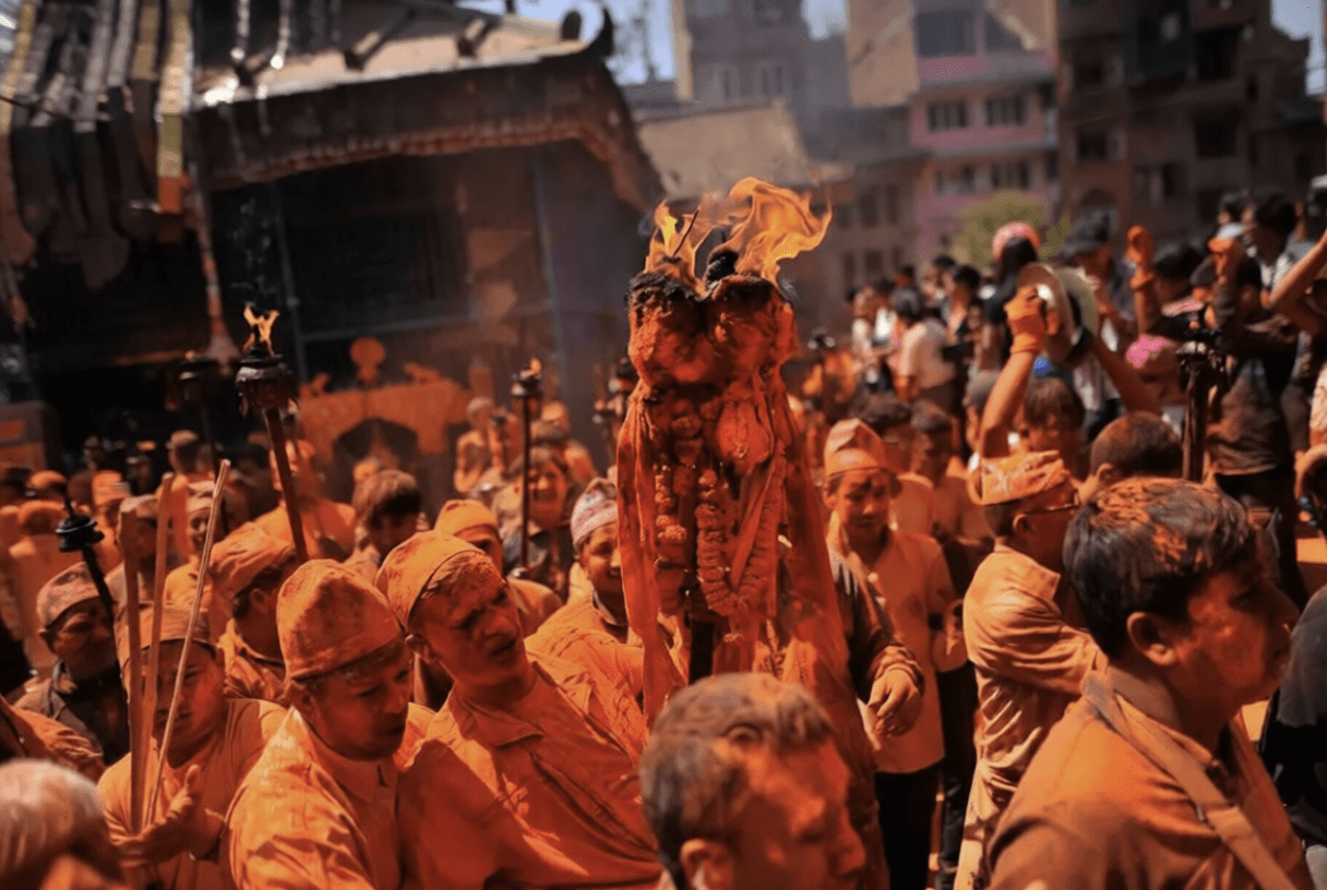 Landscape Peoplecarry Fire Sindurjatra 1