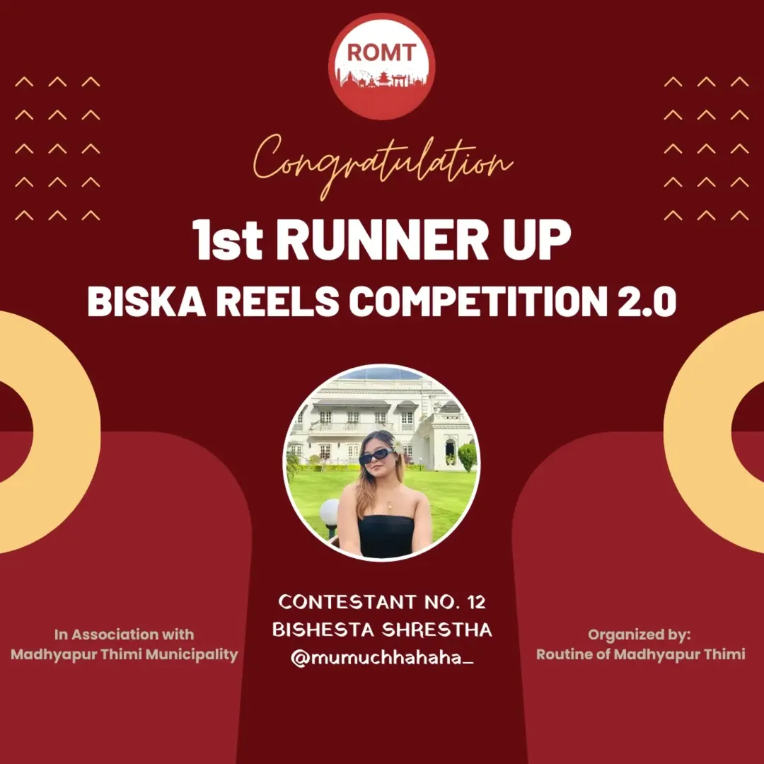 Bishesta Shrestha, 1st Runner Up