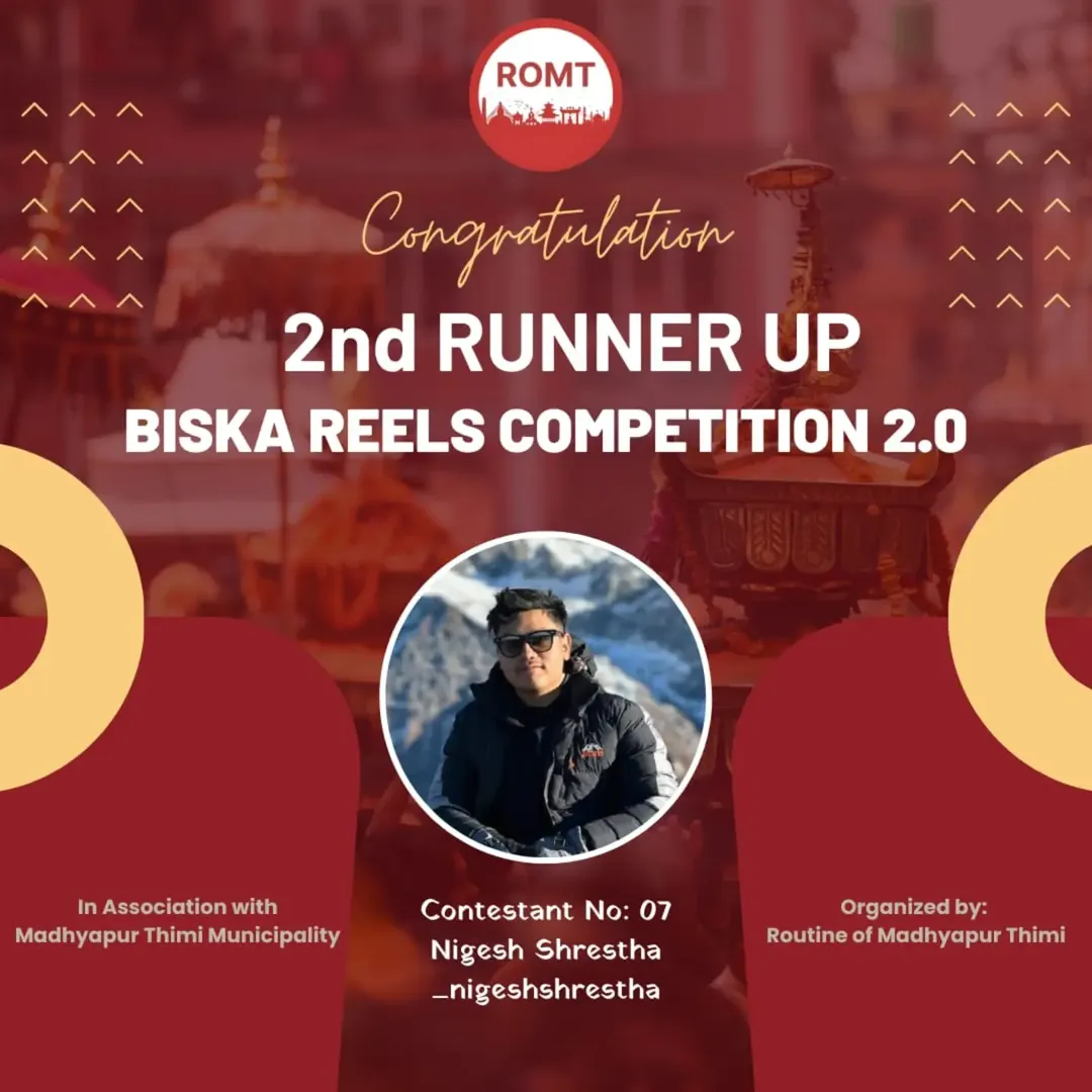 Nigesh Shrestha, 2nd Runner Up