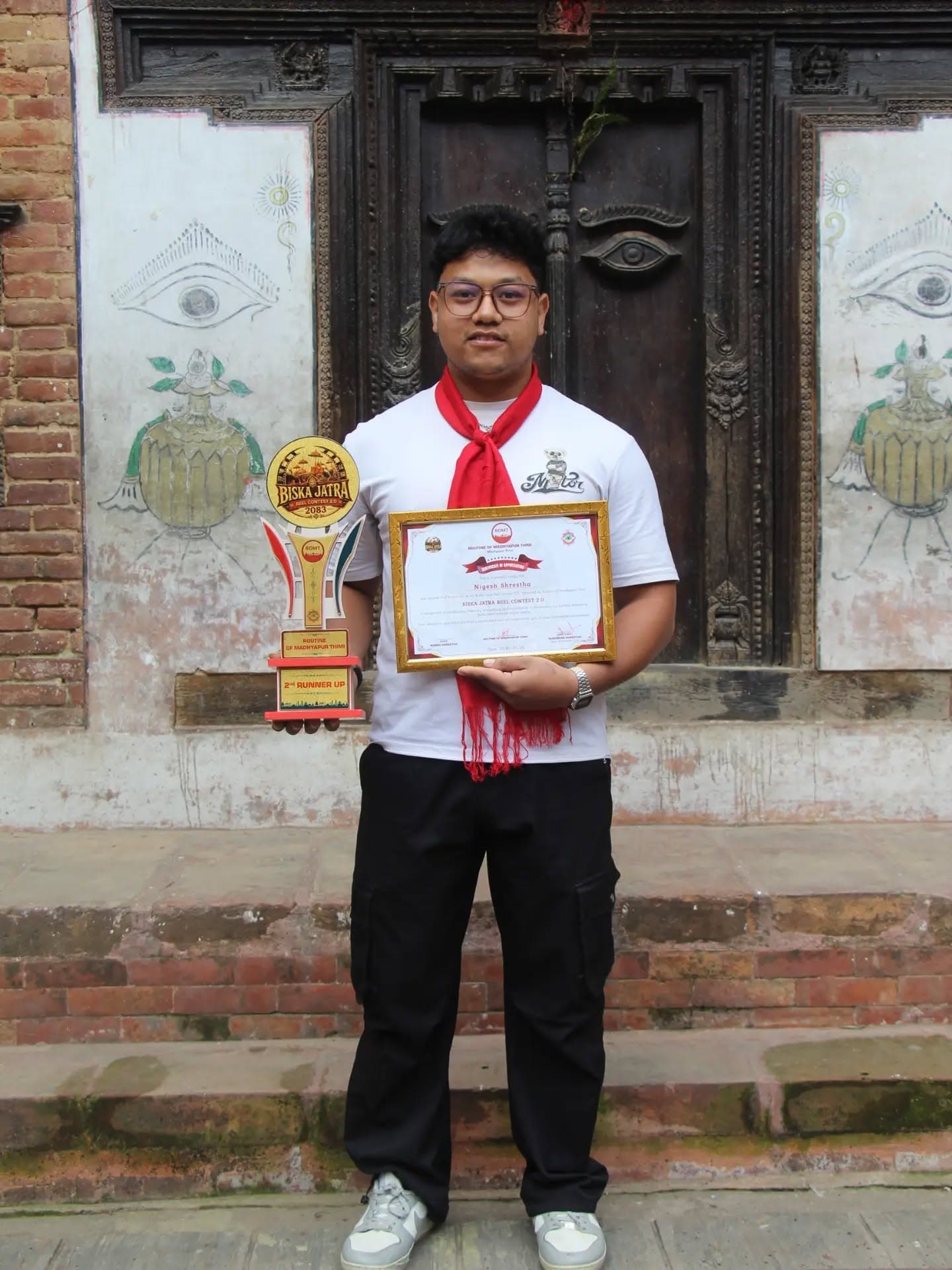 Nigesh Shrestha, 2nd Runner Up — prize distribution