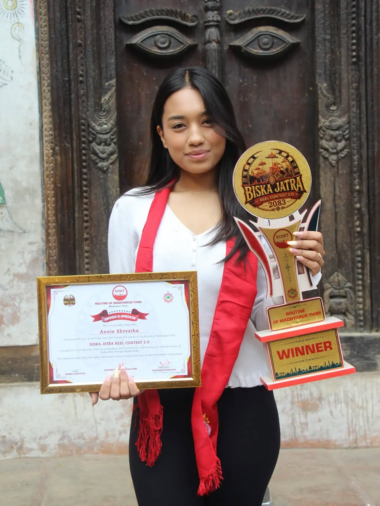 Annie Shrestha, Winner — prize distribution