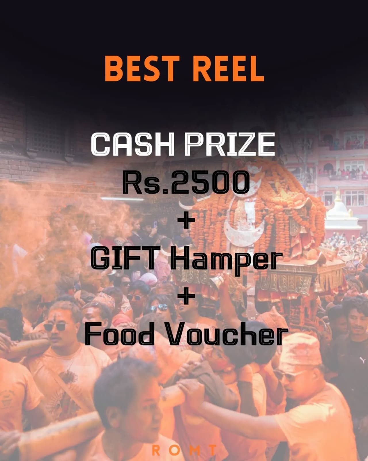 Best Reel poster with Rs. 2500 cash prize, gift hamper, and food voucher.