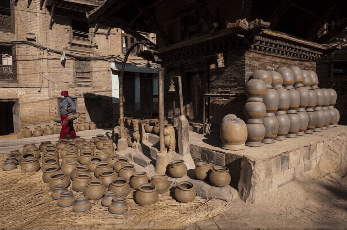 Pottery craft context from Madhyapur Thimi's artisan tradition.